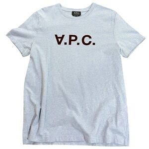 A.P.C. VPC Logo T-Shirt in Washed Indigo Large